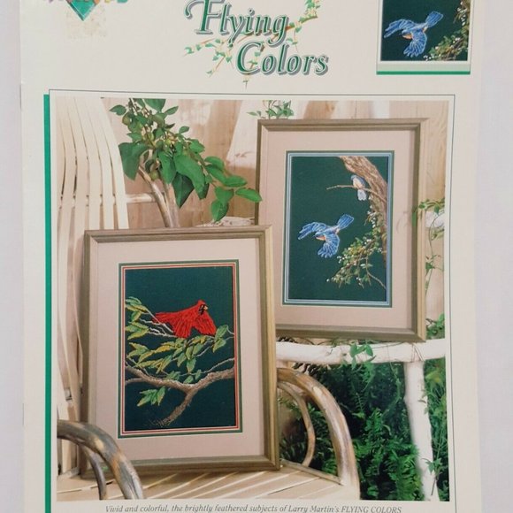 Flying Colors Bluebirds Cardinal Cross Stitch Book - Picture 1 of 8